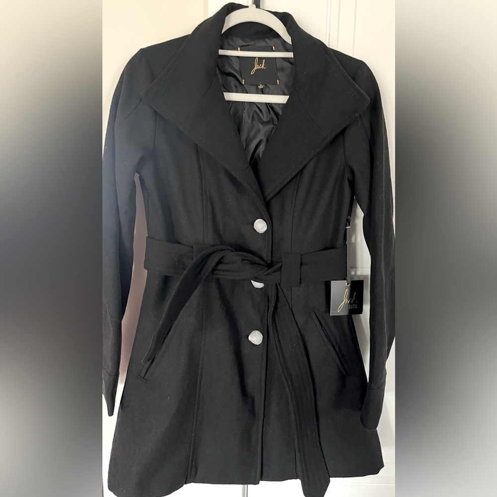 BNWT Jack by BB Dakota Black Trench Style Jacket size small